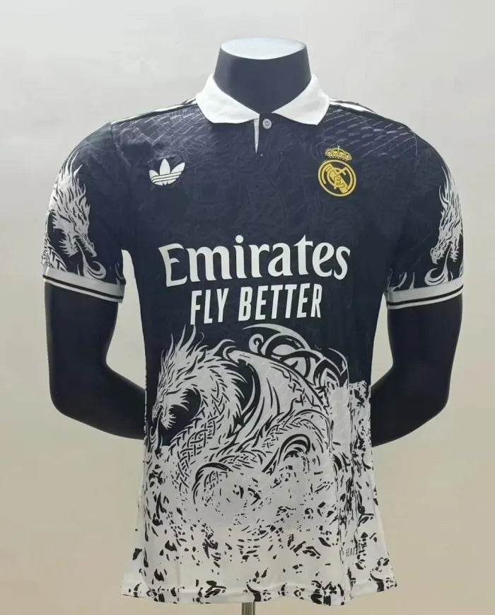 Real Madrid White Dragon Pattern Player Jersey 2025/2026