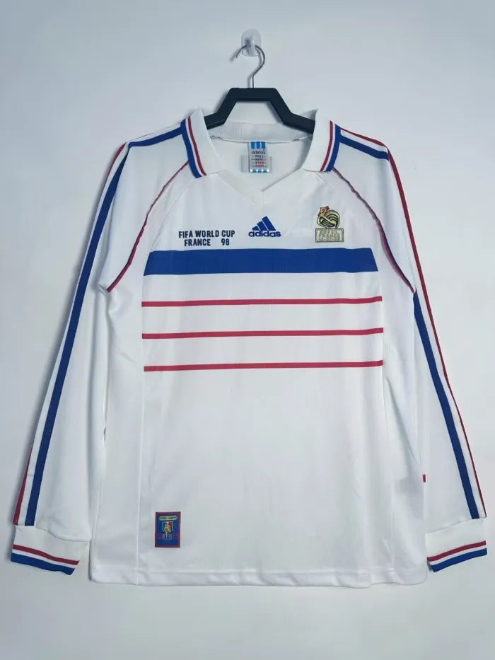 France Away Retro Long Sleeve Jersey 1998