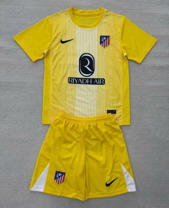 Atletico Madrid Home Goalkeeper Kids Suit 2025/2026