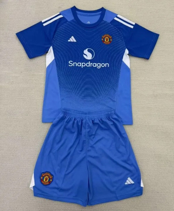 Manchester United Goalkeeper Blue Kids Suit 2025/2026