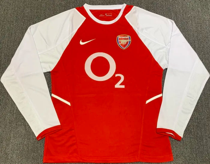 Arsenal Home Long Sleeve Retro Jersey 2002/2004