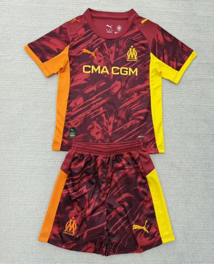 Marseille Goalkeeper Kids Suit 2025/2026 Red