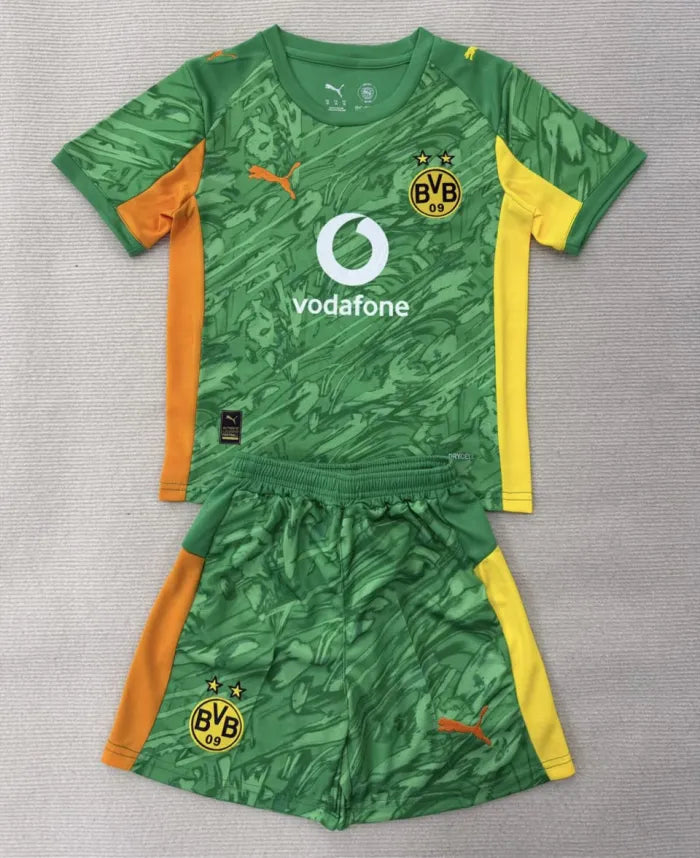 Borussia Dortmund Green Goalkeeper Kids Suit 2025/2026