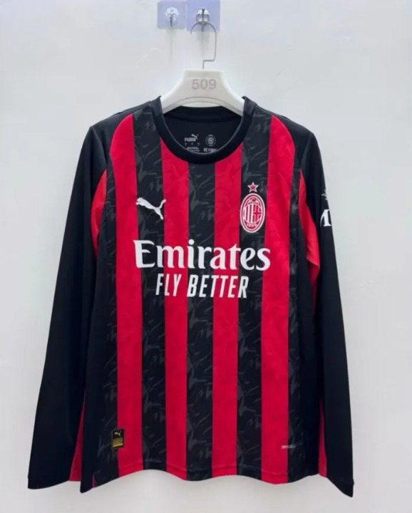 AC Milan Home Long Sleeve Man Jersey 2025/2026
