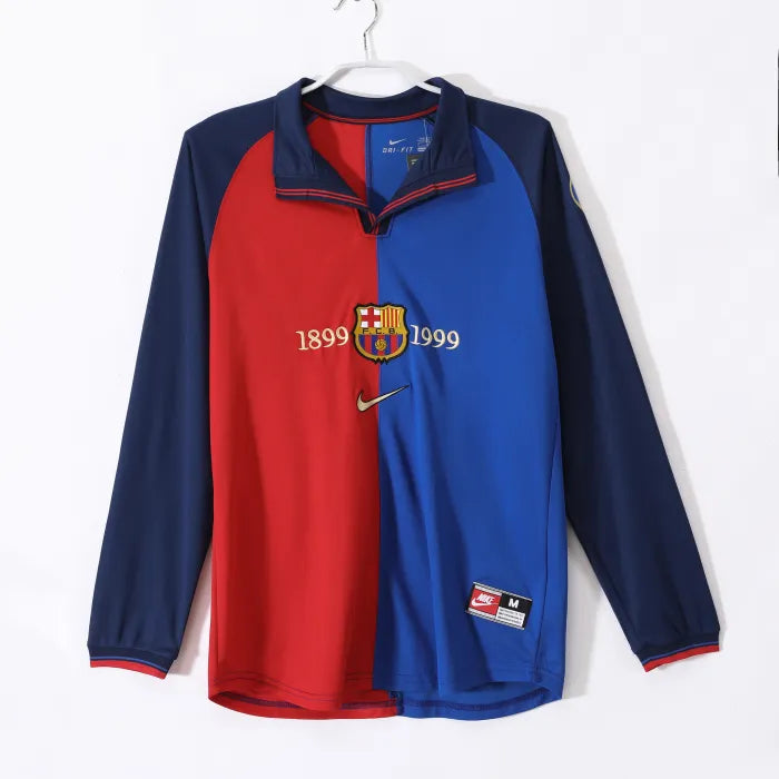 Barcelona Match Issue Champions League Home Long Sleeve jersey 1999/2000