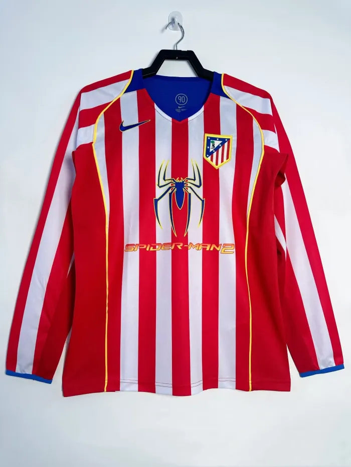 Atletico Madrid Home Long Sleeve Retro Jersey 2004/2005