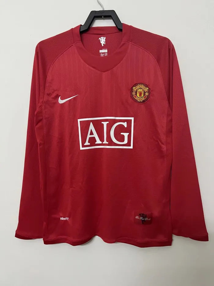 Manchester United Home Long Sleeve Retro Jersey 2007/2008