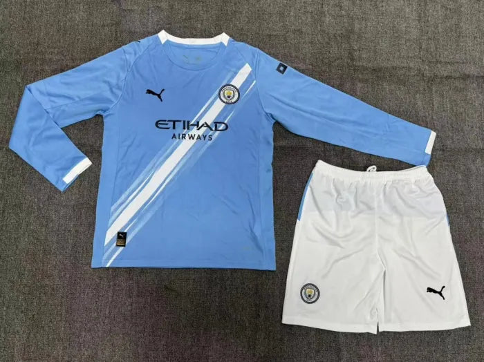 Manchester City Home Long Sleeve Kids Suit 2025/2026