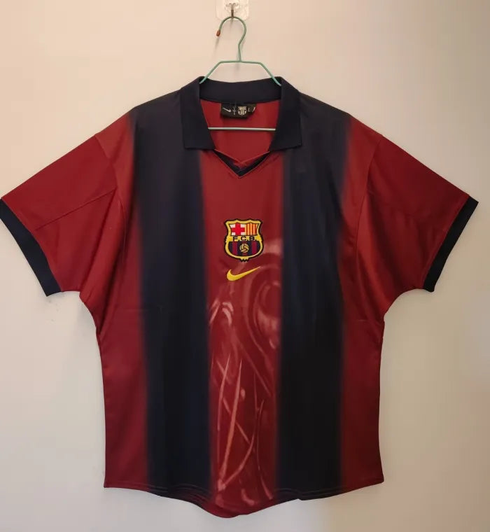 Barcelona x Travis Scott Home Retro Skeleton Jersey 2000/2001