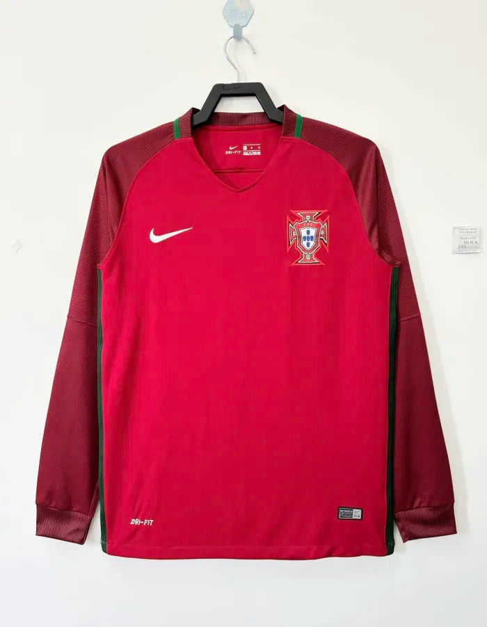 Portugal Retro Home Long Sleeve Jersey 2016